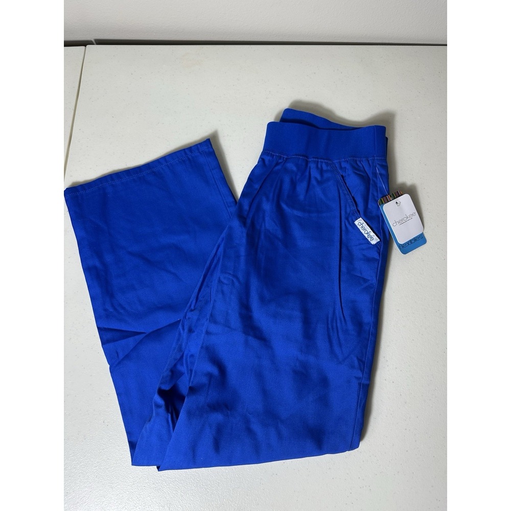 Cherokee Modern Classic Petite Small Blue Scrub Bottom